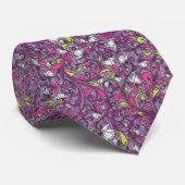 Floral Pattern Custom Necktie Krawatte (Gerollt)