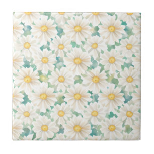 Floral Pattern Daisy Blume Fliese