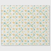 Floral Pattern Daisy Blume Geschenkpapier (Flach)