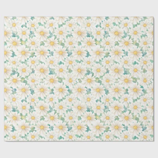Floral Pattern Daisy Blume Geschenkpapier (Flach)