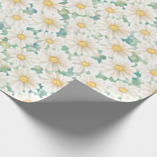 Floral Pattern Daisy Blume Geschenkpapier (Ecke)
