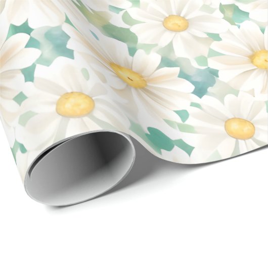 Floral Pattern Daisy Blume Geschenkpapier (Rolleneckpunkt)