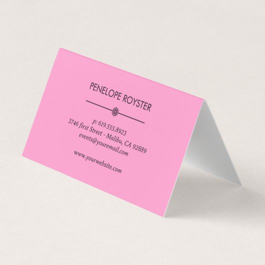 Floral Pattern Dark Plum & Mauve Business Card Visitenkarten (Rückseite)