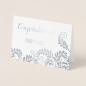 Floral Pattern Foil Wedding Glückwunschkarte Folienkarte (Vorderseite)