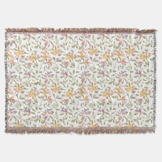 Floral Pattern Freesia Blume Decke (Vorderseite)