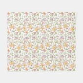 Floral Pattern Freesia Blume Fleecedecke (Vorderseite (Horizontal))