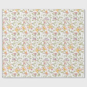 Floral Pattern Freesia Blume Geschenkpapier (Flach)
