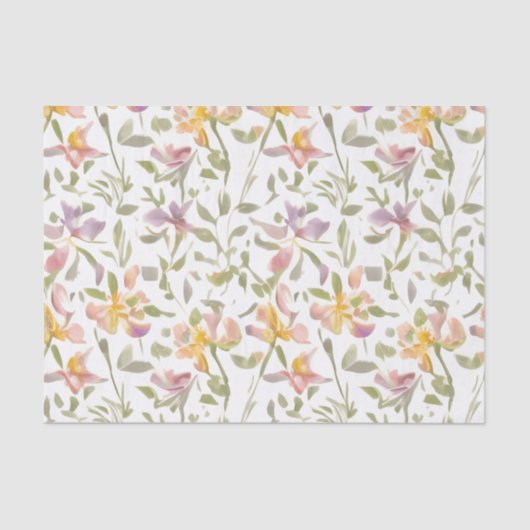 Floral Pattern Freesia Blume Seidenpapier (Vorderseite)