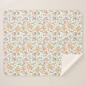 Floral Pattern Freesia Blume Sherpadecke (Vorderseite (Horizontal))