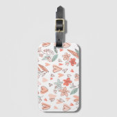 Floral Pattern Gepäckträger Gepäckanhänger (Vorderseite Vertikal)