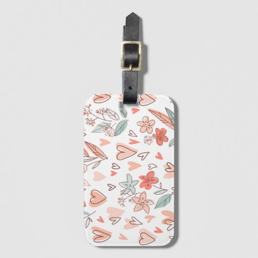 Floral Pattern Gepäckträger Gepäckanhänger (Vorderseite Vertikal)