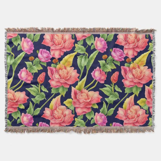 Floral Pattern Ginger Blume Decke (Vorderseite)