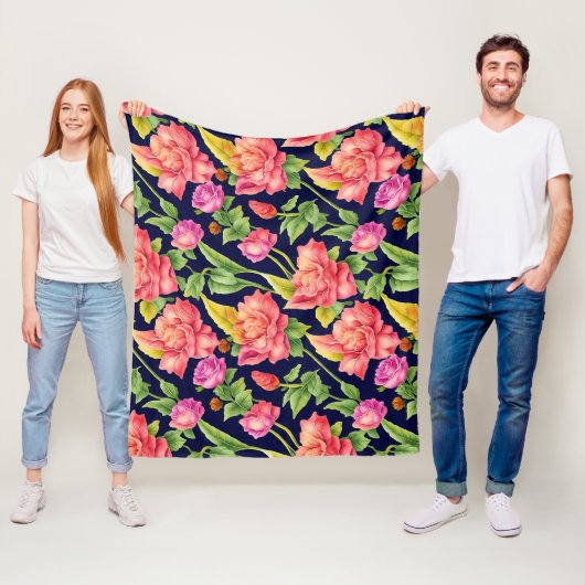 Floral Pattern Ginger Blume Fleecedecke (Beispiel)