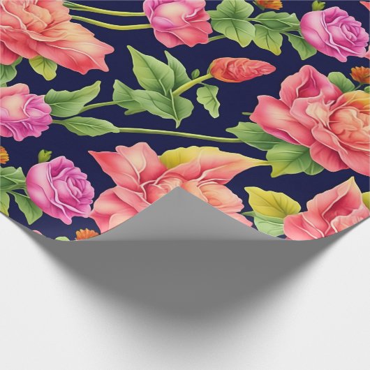 Floral Pattern Ginger Blume Geschenkpapier (Ecke)