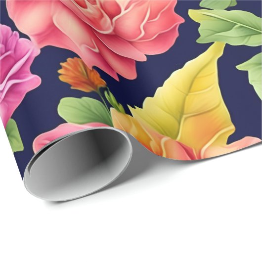 Floral Pattern Ginger Blume Geschenkpapier (Rolleneckpunkt)