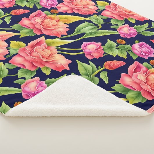 Floral Pattern Ginger Blume Sherpadecke (3/4)