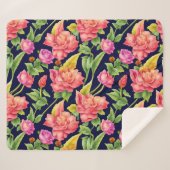 Floral Pattern Ginger Blume Sherpadecke (Vorderseite (Horizontal))
