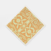 Floral Pattern, gold and pastel yellow design, Serviette (Ecke)