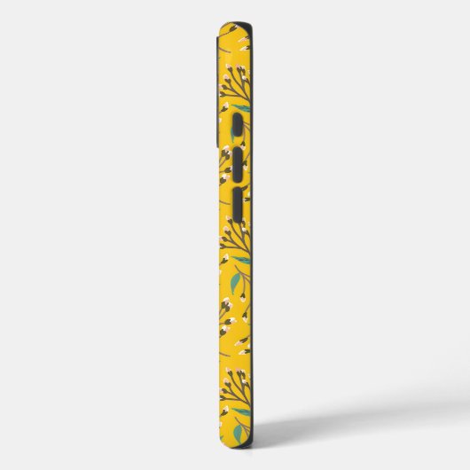Floral Pattern in  delicate branches and buds Case-Mate iPhone Hülle (Rückseite / Links)
