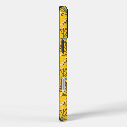 Floral Pattern in delicate branches and buds Case-Mate iPhone Hülle (Rückseite / Rechts)