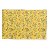 Floral Pattern in  delicate branches and buds Kissenbezug (Rückseite-Links)