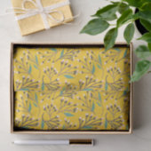 Floral Pattern in  delicate branches and buds Seidenpapier (Geschenk)