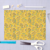 Floral Pattern in  delicate branches and buds Seidenpapier (Handwerk)