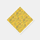 Floral Pattern in  delicate branches and buds Serviette (Ecke)