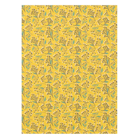 Floral Pattern in  delicate branches and buds Tischdecke (Vorderseite)