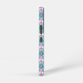 Floral Pattern in Hibiscus and Turquoise Samsung Galaxy Hülle (Rechte Seite)