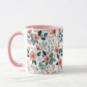 Floral Pattern in Pastel Tones Tasse (Links)