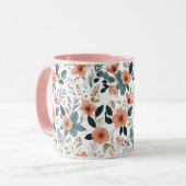Floral Pattern in Pastel Tones Tasse (Vorderseite Links)