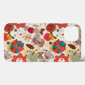 Floral Pattern in Retro 4 Case-Mate iPhone Hülle (Rückseite (Horizontal))