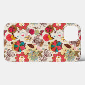 Floral Pattern in Retro 4 Case-Mate iPhone Hülle (Rückseite (Horizontal))