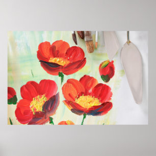 Floral pattern in the form of abstraction. Designe Poster