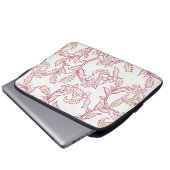 Floral Pattern Laptop Sleeve – Modern Aesthetic Pr (Vorne Knopf)