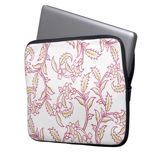 Floral Pattern Laptop Sleeve – Modern Aesthetic Pr (Vorderseite Links)