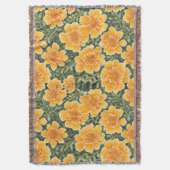 Floral Pattern Marigold-Blume Decke (Vorderseite Vertikal)