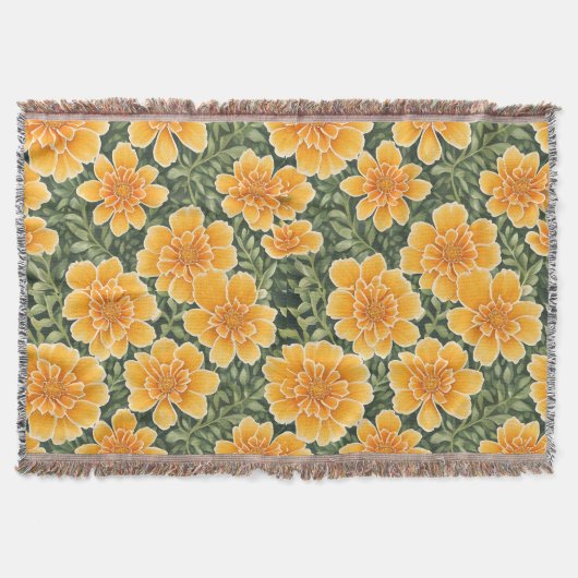 Floral Pattern Marigold-Blume Decke (Vorderseite)