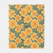 Floral Pattern Marigold-Blume Fleecedecke (Vorderseite)