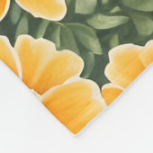 Floral Pattern Marigold-Blume Fleecedecke (Ecke)