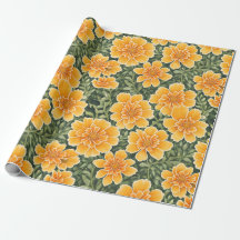 Floral Pattern Marigold-Blume