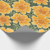 Floral Pattern Marigold-Blume Geschenkpapier (Ecke)