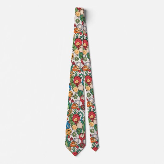 Floral Pattern Men's Necktie for Spring Krawatte (Vorderseite)
