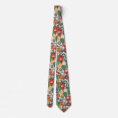 Floral Pattern Men's Necktie for Spring Krawatte (Rückseite)