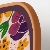 Floral Pattern Monogram Pickleball Paddle (Linke Seite)