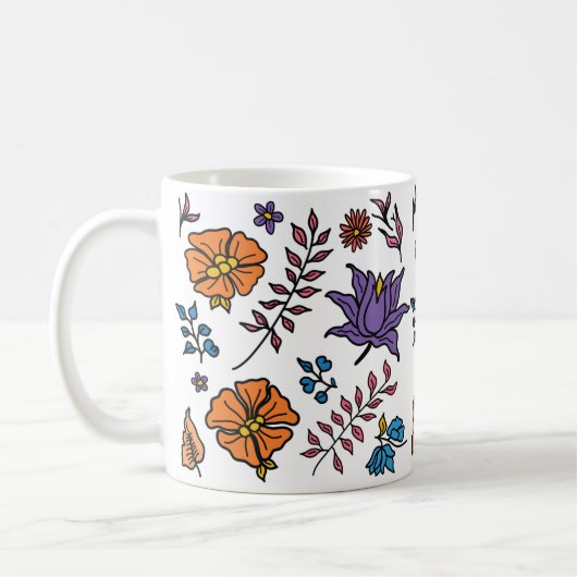 Floral Pattern Mug Kaffeetasse (Links)