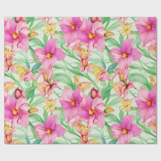 Floral Pattern Naupaka Blume Geschenkpapier (Flach)