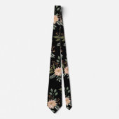 Floral Pattern Neck Tie Krawatte (Vorderseite)