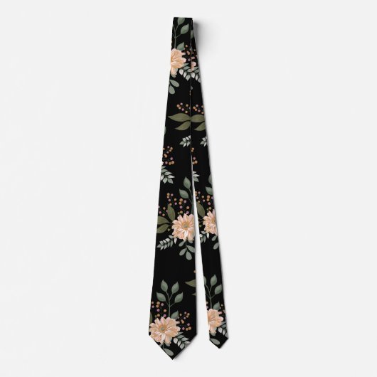 Floral Pattern Neck Tie Krawatte (Vorderseite)